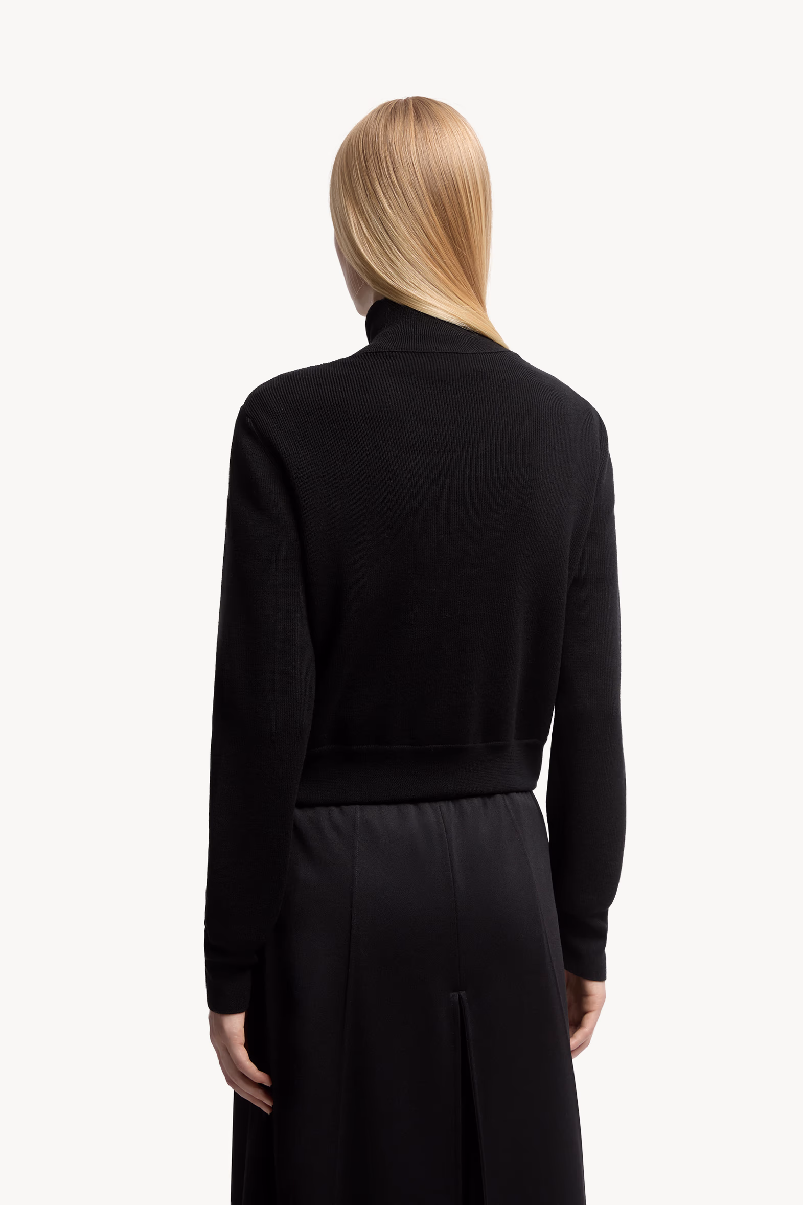 Padded Wool Zip-Up Cardigan Women Black Moncler 5
